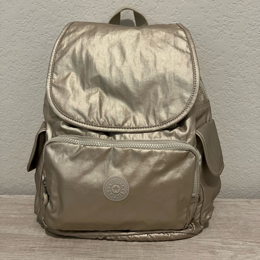 Kipling metallic backpack
